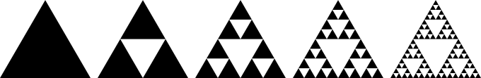 Evolution of Sierpinski Triangle (Wikimedia Commons)